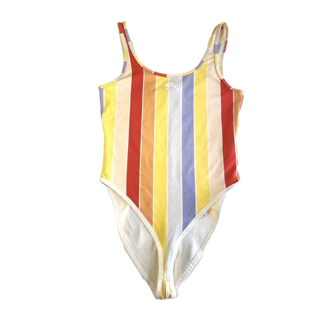 Nike Women’s Retro Bodysuit S Multicolor Striped One Piece Streetwear